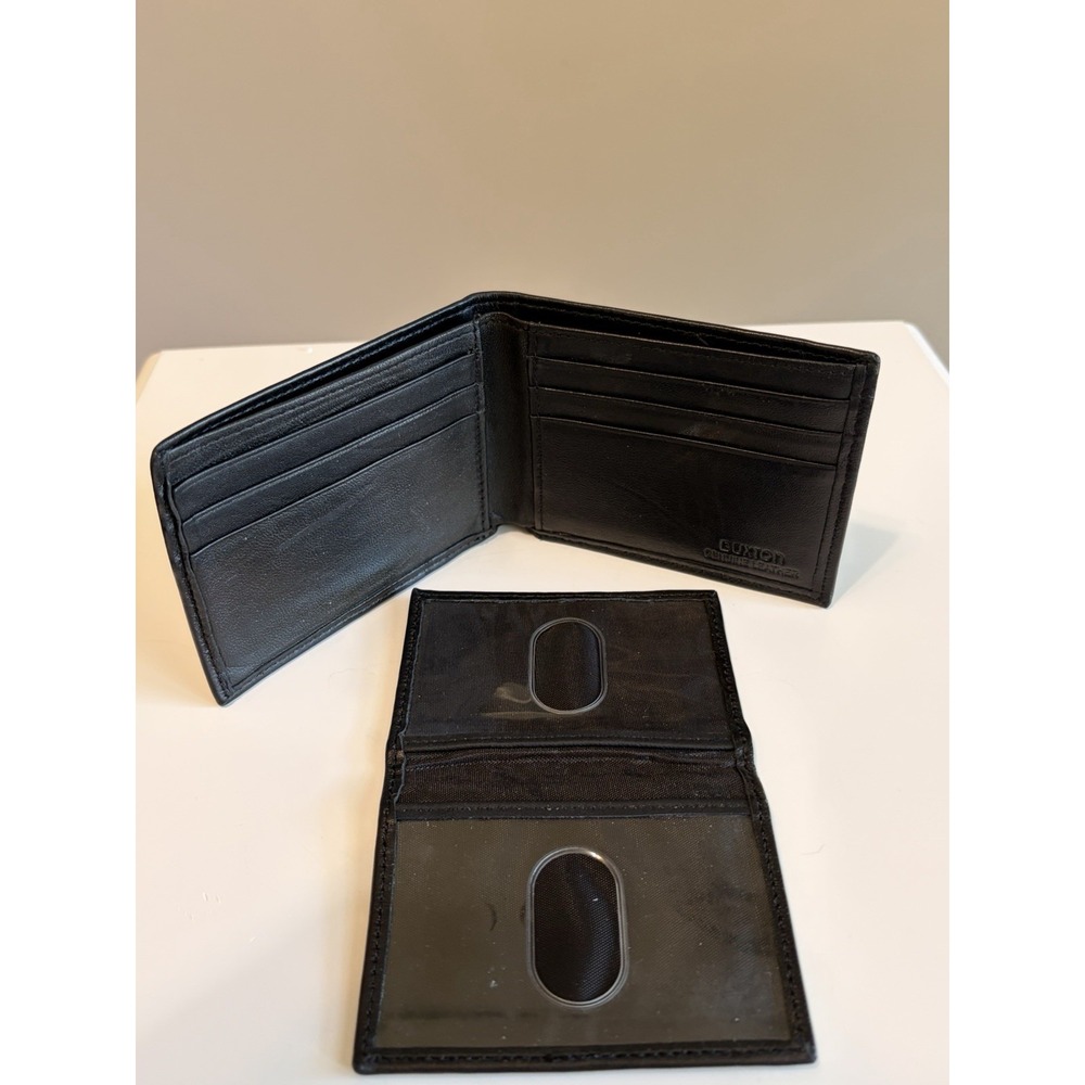 Buxton‎ Men's Black Leather Bifold Wallet with Removable Card Holder